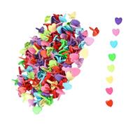 Attaches En Métal Multicolores 100 Pièces Épingles Fendues Attaches Rondes En Forme De Cœur Fleur Pour Papier Artisanal Porte-documents Pour Scrapbooking