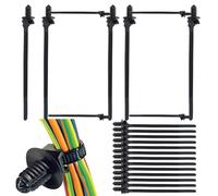 Attaches Filaire - 100 Attaches pour Câbles - Fixation Réutilisable avec Fermeture à Glissière pour Organisation Domestique et Travaux Électriques