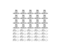 Attaches Marine 20pcs, Œillets Ovales, Verrouillage par Torsion, Résistant Corrosion, Pour Toiles/Bâches
