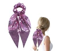 Attaches pailletées,Attache Queue de Cheval Scintillante - Nœud Élastique Cheveux Tendance - pour Filles Femmes Dames Danseuses Artistes Gym Entraînement Yoga Cours École Anniversaire Fêtes Mariage