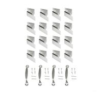 Attaches Panneau pour ouragan Résistant Rouille Usage pour durable | 16 clips + 4 poignées, incluses, préparation , économie pour temps, protection multiple(Silver)