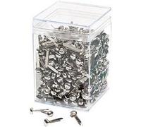 Attaches parisiennes à tête ronde, nickelé brillant