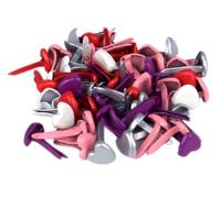 Attaches parisiennes cœur 4,5x7 mm - 50 pièces, couleurs assorties