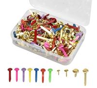 Attaches Parisiennes Mini 300 Pièces Brads Scrapbooking, Attaches Parisiennes Scrapbooking, Attaches Parisiennes À Tête, Petit Rond Métal Attaches, Pour Scrapbooking Craft Papier Diy(5 Spécifications)