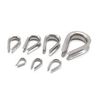 Attaches Pour CâBles MéTalliques 1.5mm 2mm 3mm 4mm 5mm 6mm 8mm 10mm câble métallique dé à coudre 304 câble en acier inoxydable câble métallique cosses pinces de gréement Serre CâBles(M1.5 10pcs)