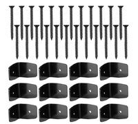 Attaches Pour Chevrons | 12 Pièces En Acier Pour Liaisons De s - Support De En Bois Connecteurs De Toiture Noir Quincaillerie Pour Pergola Abri Gazebo Garde-Corps Poutre De Plafond