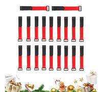 Attaches pour Guirlande de Noël - 20 pièces de Sangles décoratives réglables, Attaches torsadées Vertes réutilisables pour la décoration de Vacances, Organisateur de câbles Facile à Installer pour