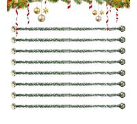 Attaches Pour Guirlandes De Noël | 8 Pièces Crochets Pour Couronnes Réalistes Avec Clochettes - Liens Torsadés Pour Guirlande - Pour Arbre De Noël Lumières Nœuds Escalier Rampe Décorations De