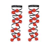 Attaches pour Jambes | Jarretière Pour Cuisse Élastique Sexy Avec Fleurs Et Bretelles,Accessoires De Jarretière Élastique Ajustable Anti-Dérapants Pour Halloween, Fêtes, Voyage, Mariage Et Cosplay