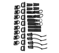 Attaches pour Sac à Dos, Rangement ordonné, Accessoires Molle Polyvalents Pratiques pour les voyages. (Le noir)