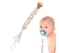 Attaches-sucettes Fille,porte-sucette,Clip Paci tressé Boho - Clips flexibles pour garçons, filles, corde en coton tressé pour tout-petits, pour et fixation de bouteille de lait