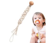 Attaches-tétines,Agrafes Paci Clips Paci faits à la main Boho Clips flexibles pour garçons, filles, corde en coton tressé pour tout-petits, pour et fixation de bouteille de lait
