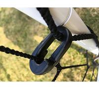 Attaches Type maillon brisé pour Filets Pare Ballon | Traitées Anti-UV, 300 Pièces, Noir.