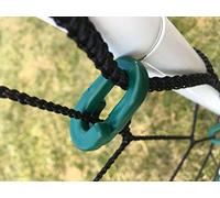 Attaches Type maillon brisé pour Filets Pare Ballon | Traitées Anti-UV, 40 Pièces, Vert.