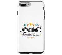 Attachiante Depuis 32 Ans Cadeau Anniversaire Femme Coque pour iPhone 7 Plus/8 Plus