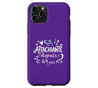 Attachiante Depuis 64 Ans Cadeau Anniversaire Femme Coque pour iPhone 11 Pro