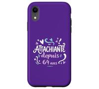 Attachiante Depuis 64 Ans Cadeau Anniversaire Femme Coque pour iPhone XR