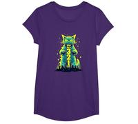 Attack Cat in 321 Féroce Félin envahit la Ville T-Shirt, Fille, Violet, M