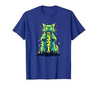 Attack Cat in 321 Féroce Félin envahit la Ville T-Shirt, Homme, Bleu Royal, S