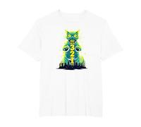 Attack Cat in 321 Féroce Félin envahit la Ville T-Shirt, Homme Grandes Tailles, Blanc, 6X Tall