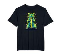 Attack Cat in 321 Féroce Félin envahit la Ville T-Shirt, Homme Grandes Tailles, Noir, 2X Tall