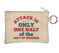 Attack is only one Half of the Art of Boxing Porte-monnaie Beige