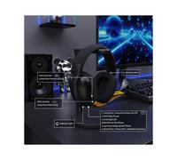 ATTACK L80PRO Wireless Gaming Headset, 2.4G Triple Mode Headset with 20ms Low Latency, 40mm Drivers White