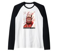 Attack on Titan Colossus Titan with Kanji Anime Manga Manche Raglan