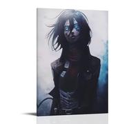 Attack on Titan Comics Role Mikasa Ackerman Art Poster décoratif sur toile Art mural pour salon, chambre à coucher, 50 x 75 cm