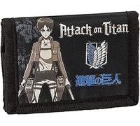 Attack on Titan Portefeuille Attaches des GIGANTS Comix Anime, Noir, décontracté