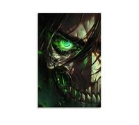 Attack on Titan Face Color Poster Peinture décorative sur toile Art mural pour salon, chambre à coucher, art mural, impression d'image moderne, décoration de salle familiale, 30 x 45 cm