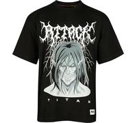 Attack on Titan L'Attaque Des Titans Eren Jaeger Unisexe T-Shirt Manches courtes noir XL