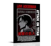 Attack on Titan Poster Levi Ackerman Peinture décorative sur toile pour salon, chambre à coucher, art mural, impression d'image moderne, décoration de salle familiale, 30 x 45 cm
