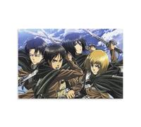 Attack on Titan Role Art Group Poster Peinture décorative sur toile Art mural pour salon, chambre à coucher, art mural, impression d'image moderne, décoration de salle familiale, 20 x 30 cm