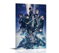 Attack on Titan Roles Art Poster Peinture décorative sur toile Art mural pour salon, chambre à coucher, art mural, impression d'image moderne, décoration de salle familiale, 50 x 75 cm