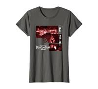 Attack on Titan Season 4 Collage de Titan Eren T-Shirt, Femme, Asphalte, S