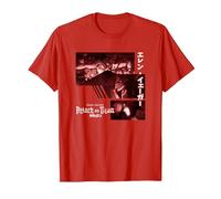 Attack on Titan Season 4 Collage de Titan Eren T-Shirt, Homme, Rouge, S