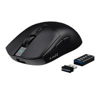 ATTACK SHARK AJAZZ AJ139PRO Souris de Jeu sans Fil, Ultra légère (65g), capteur PAW3395, 26000 DPI, 4KHz, 2,4 GHz/USB C, Souris Esports Filaire, 6 Boutons Programme, Batterie 700h, PC/Mac - Noir