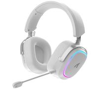 ATTACK SHARK Casque de jeu sans fil G800, 1000 mAh, micros amovibles, cadre en alliage d'aluminium, son surround 3D, faible latence de 20 ms, pilotes de 50 mm, 3 modes (2,4 G/Bluetooth/filaire) pour