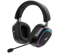 ATTACK SHARK Casque de jeu sans fil G800, 1000 mAh, micros amovibles, cadre en alliage d'aluminium, son surround 3D, faible latence de 20 ms, pilotes de 50 mm, 3 modes (2,4 G/Bluetooth/filaire) pour