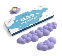 ATTACK SHARK Cloud Clavier Souris Repose-poignet avec Ensemble de Dessous de Verre,Ergonomique, Base Antidérapante, Support de Coussin de Poignet Ultra Doux pour une Frappe Confortable/Jeu -Violet