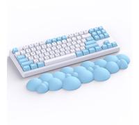 ATTACK SHARK Cloud Repose-poignet, Ergonomique, Support de Poignet Anti-dérapant, Support de Main de Bureau, Repose-paume pour Clavier de Jeu Mécanique TKL 87 Touches de Taille Normale -Bleu Clair
