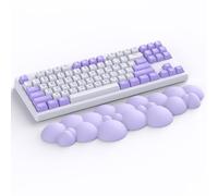 ATTACK SHARK Cloud Repose-poignet, Ergonomique, Support de Poignet Anti-dérapant, Support de Main de Bureau, Repose-paume pour Clavier de Jeu Mécanique TKL 87 Touches de Taille Normale -Violet