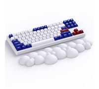 ATTACK SHARK Cloud Repose-poignet, Ergonomique, Support de Poignet Anti-dérapant, Support de Main de Bureau, Repose-paume pour Clavier de Jeu Mécanique TKL 87 Touches de Taille Normale -Blanc