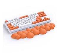 ATTACK SHARK Cloud Repose-poignet, Ergonomique, Support de Poignet Anti-dérapant, Support de Main de Bureau, Repose-paume pour Clavier de Jeu Mécanique TKL 87 Touches de Taille Normale - Orange