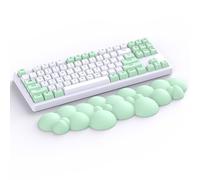 ATTACK SHARK Cloud Repose-poignet, Ergonomique, Support de Poignet Anti-dérapant, Support de Main de Bureau, Repose-paume pour Clavier de Jeu Mécanique TKL 87 Touches de Taille Normale -Vert Clair