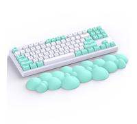 ATTACK SHARK Cloud Repose-poignet, Ergonomique, Support de Poignet Anti-dérapant, Support de Main de Bureau, Repose-paume pour Clavier de Jeu Mécanique TKL 87 Touches de Taille Normale -Vert