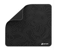 ATTACK SHARK CM02 Tapis de Souris de Jeu Esports, Grand Tapis De Souris avec Revêtement Résistant l'eau, Surface Texture Semblable Sable Fin, Base Caoutchouc antidérapante, 450x400x4MM-Contour Noir