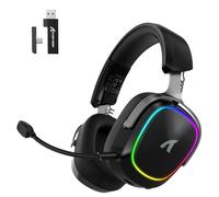 ATTACK SHARK G800 Casque Gaming sans Fil,1000 mAh, Microphone Détachable, Structure en Alliage d’Aluminium, 20 ms, Haut-parleurs 50 mm, 3 Modes (2.4G/BT/Filaire) pour PC/PS/Téléphone