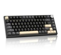 ATTACK SHARK K85 Clavier de jeu mécanique filaire à déclenchement rapide, 82 touches, point d'actionnement magnétique réglable, joint, touches PBT, bouton, compatible avec DKS/MT/TGL/PC/Mac (Noir)